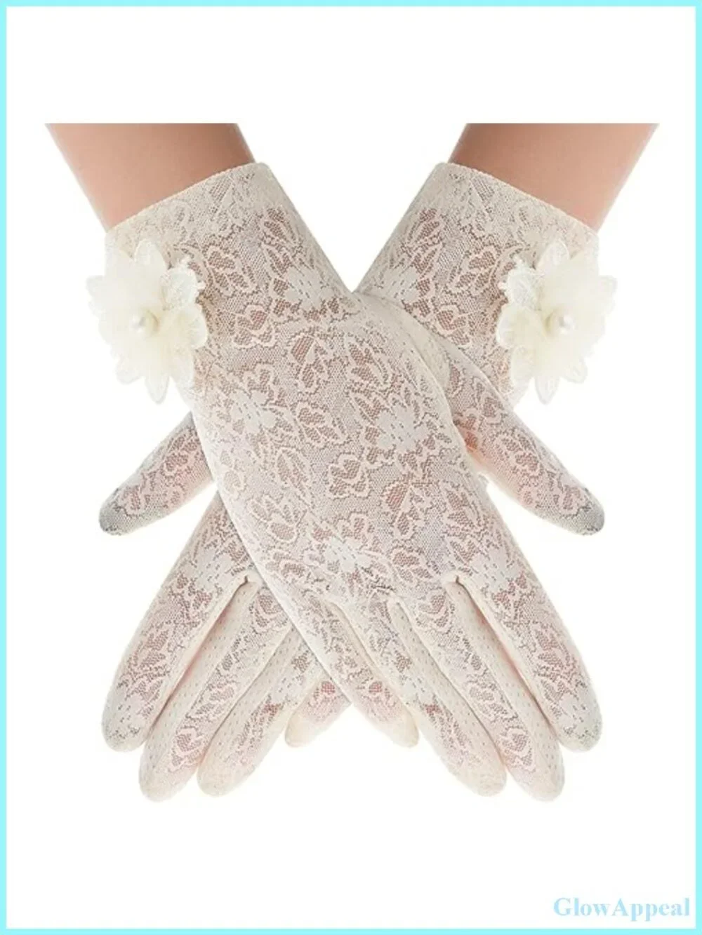 Lace Floral Gloves for Tea Party, Bridal, Opera & Cosplay - Touch Screen
